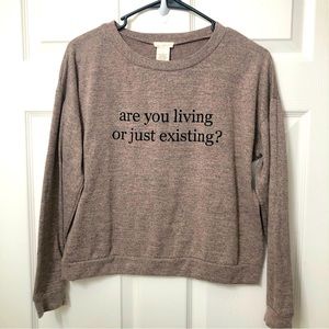 Wet Seal Women’s Small Boxy Pullover Brown Black Heather Sweater